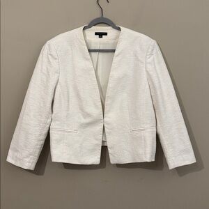 Ann Taylor Open Front Blazer, winter white, size 18